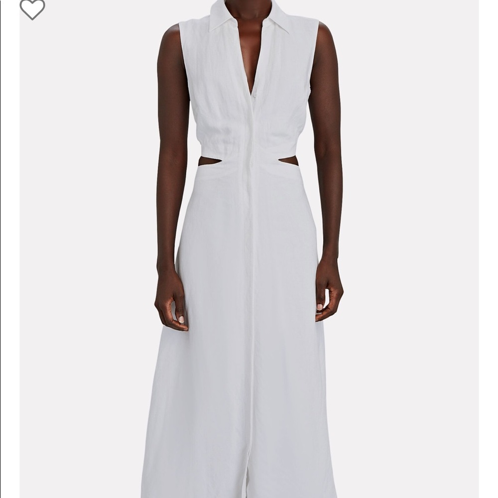 INTERMIX Hazel Cut-Out Midi Shirt Dress Size 0